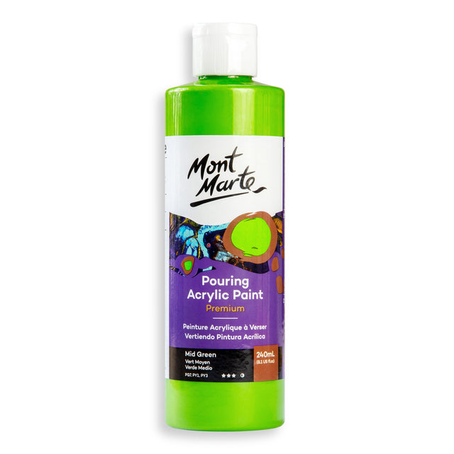Pouring Acrylic Paint 240ml - Mid Green - Mont Marte