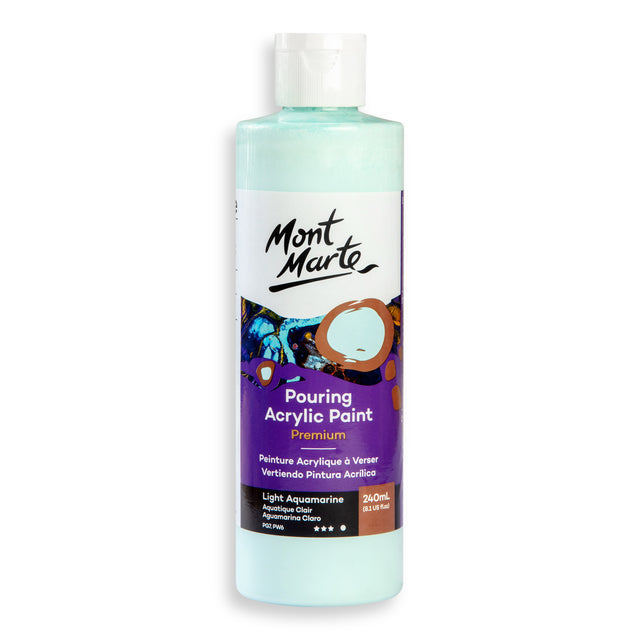 Pouring Acrylic Paint 240ml - Light Aquamarine - Mont Marte