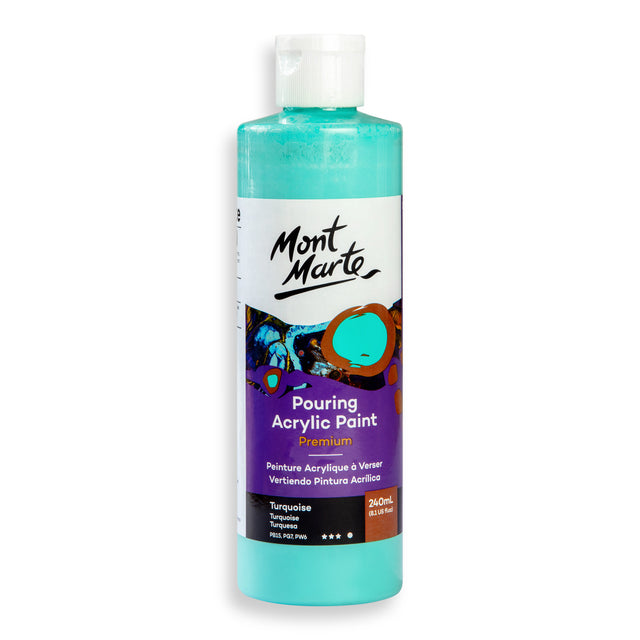 Pouring Acrylic Paint 240ml - Turquoise - Mont Marte