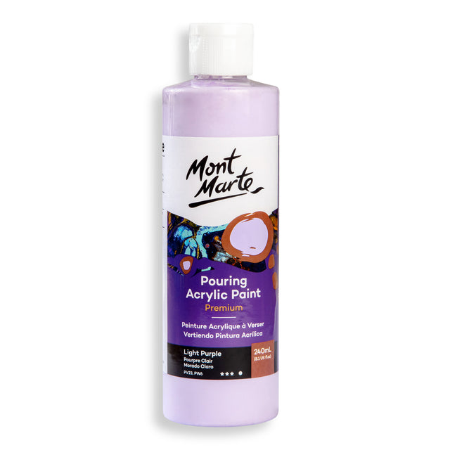 Pouring Acrylic Paint 240ml - Light Purple - Mont Marte