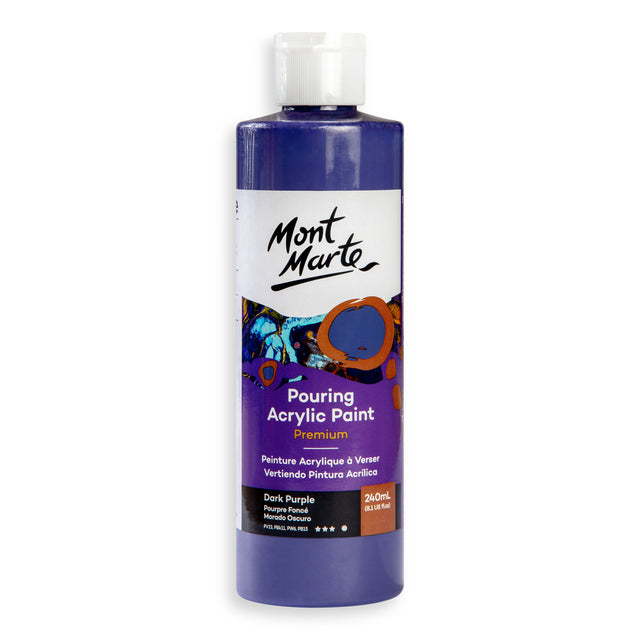 Pouring Acrylic Paint 240ml - Dark Purple - Mont Marte