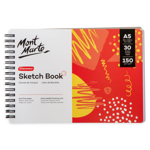 30 Sheet A5 Sketch Book 150gsm - Acid Free - Mont Marte