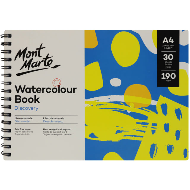 Watercolour Book Discovery A4 30 Sheets 190gsm - Mont Marte