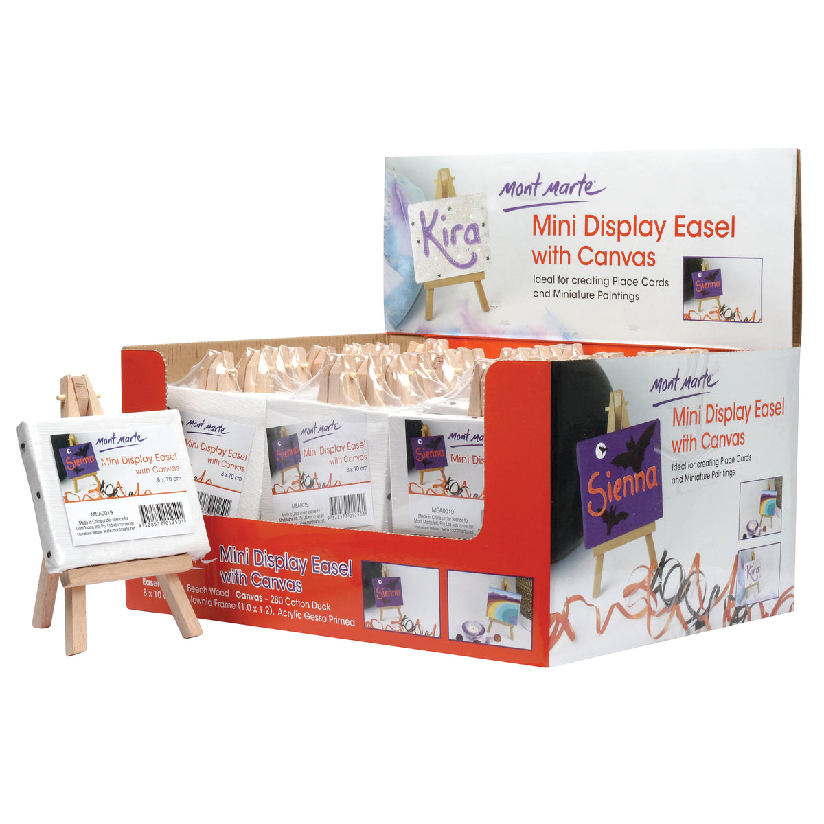 Mini Display Easel with Canvas - 8 x 10cm - Mont Marte