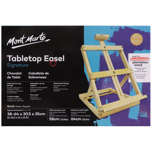 Small Tabletop Easel - Pine - Mont Marte