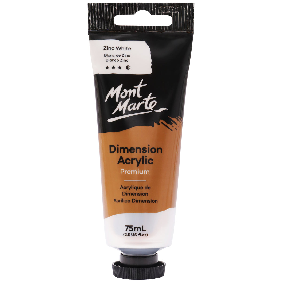 75ml Dimension Premium Heavy Body Acrylic Paint Tube - Zinc White - Mont Marte