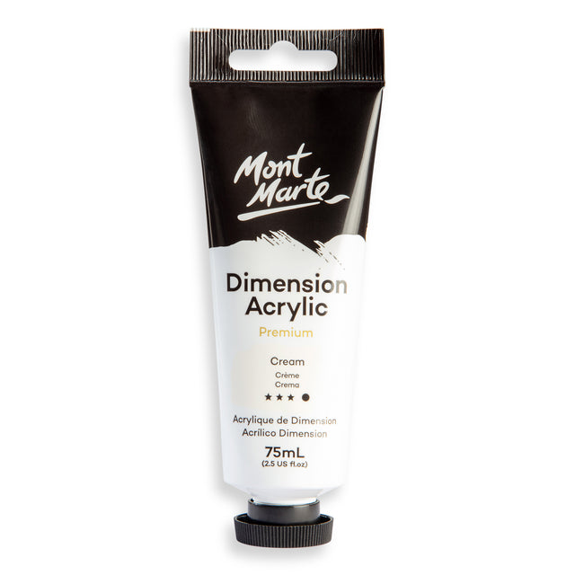 75ml Dimension Acrylic Premium Paint Tube - Cream - Mont Marte