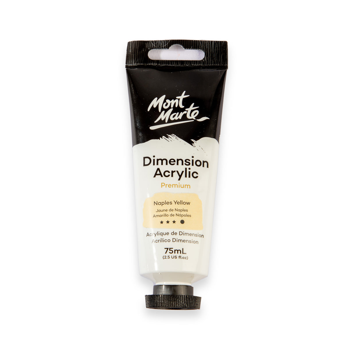 75ml Dimension Acrylic Premium Paint Tube - Naples Yellow - Mont Marte