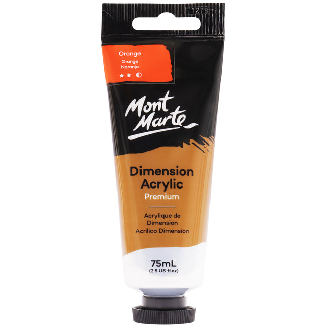 75ml Dimension Premium Heavy Body Acrylic Paint - Orange - Mont Marte