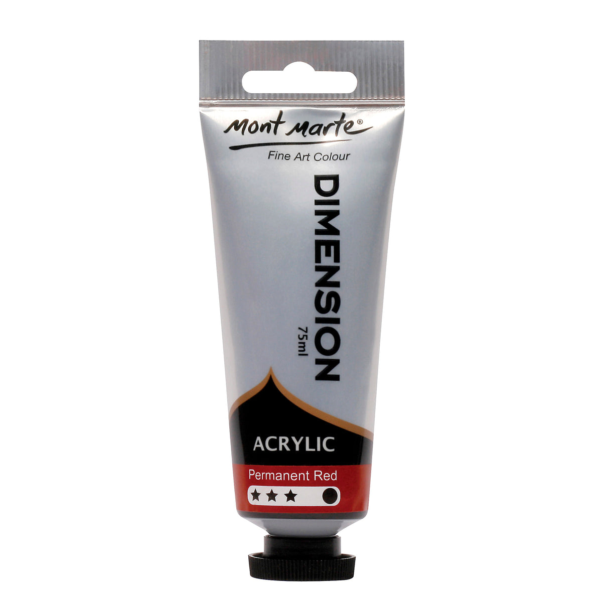 75ml Dimension Premium Heavy Body Acrylic Paint Tube - Permanent Red - Mont Marte