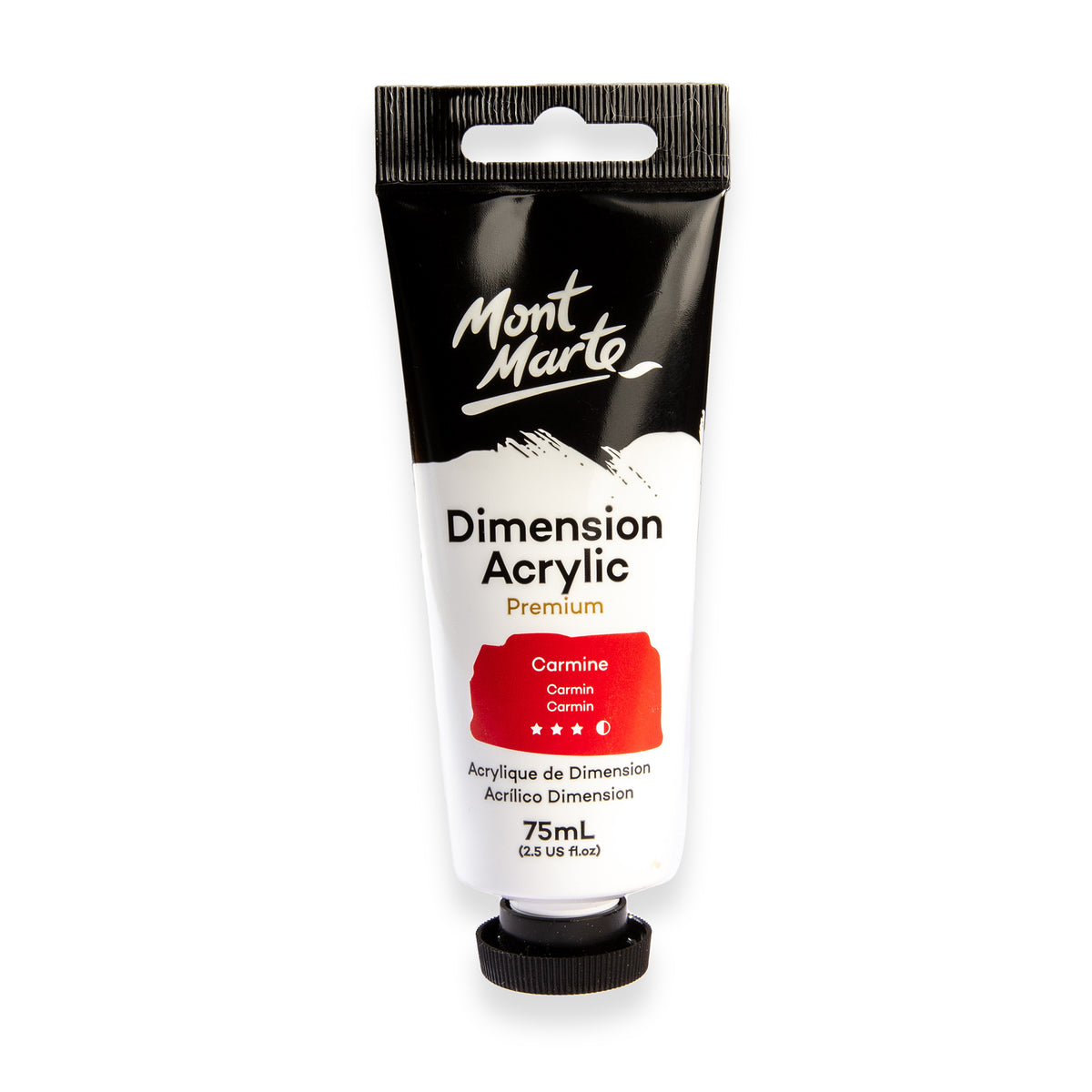 75ml Dimension Acrylic Premium Paint Tube - Carmine - Mont Marte