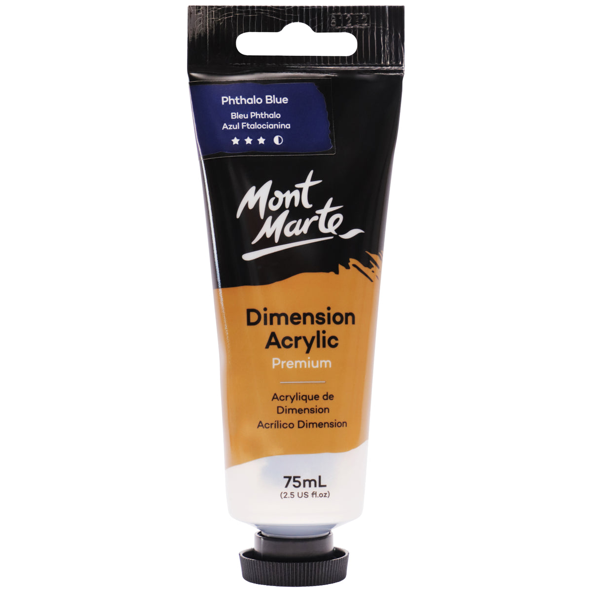 Dimension Acrylic Premium 75ml Tube - Phthalo Blue - Mont Marte