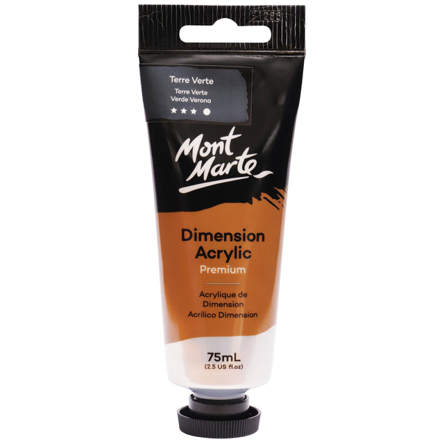 75ml Dimension Premium Heavy Body Acrylic Paint Tube - Terre Verte - Mont Marte