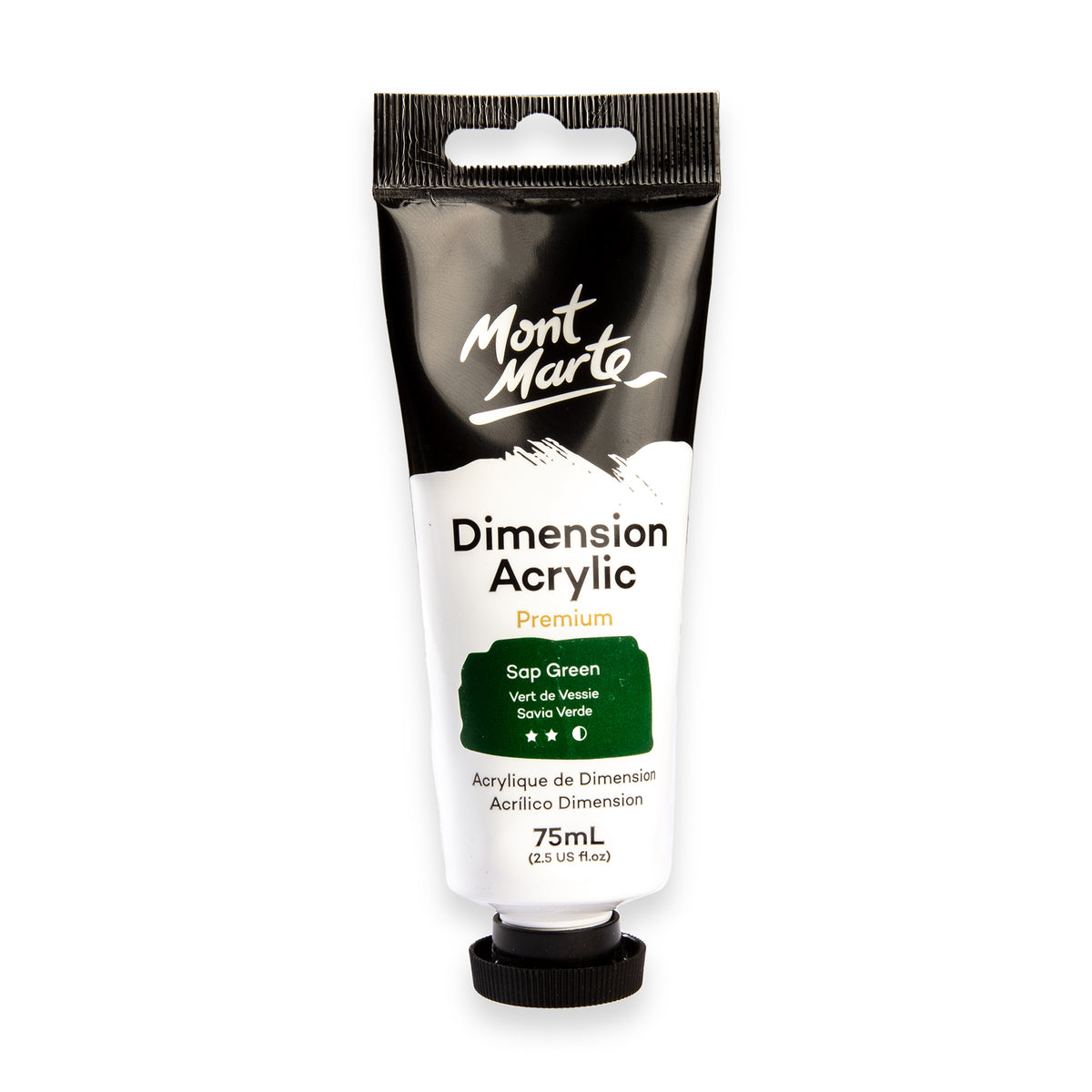 75ml Dimension Acrylic Premium Paint Tube - Sap Green - Mont Marte