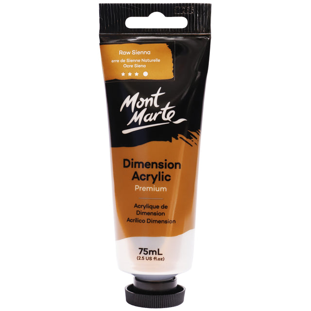 75ml Dimension Acrylic Premium Paint Tube - Raw Sienna - Mont Marte