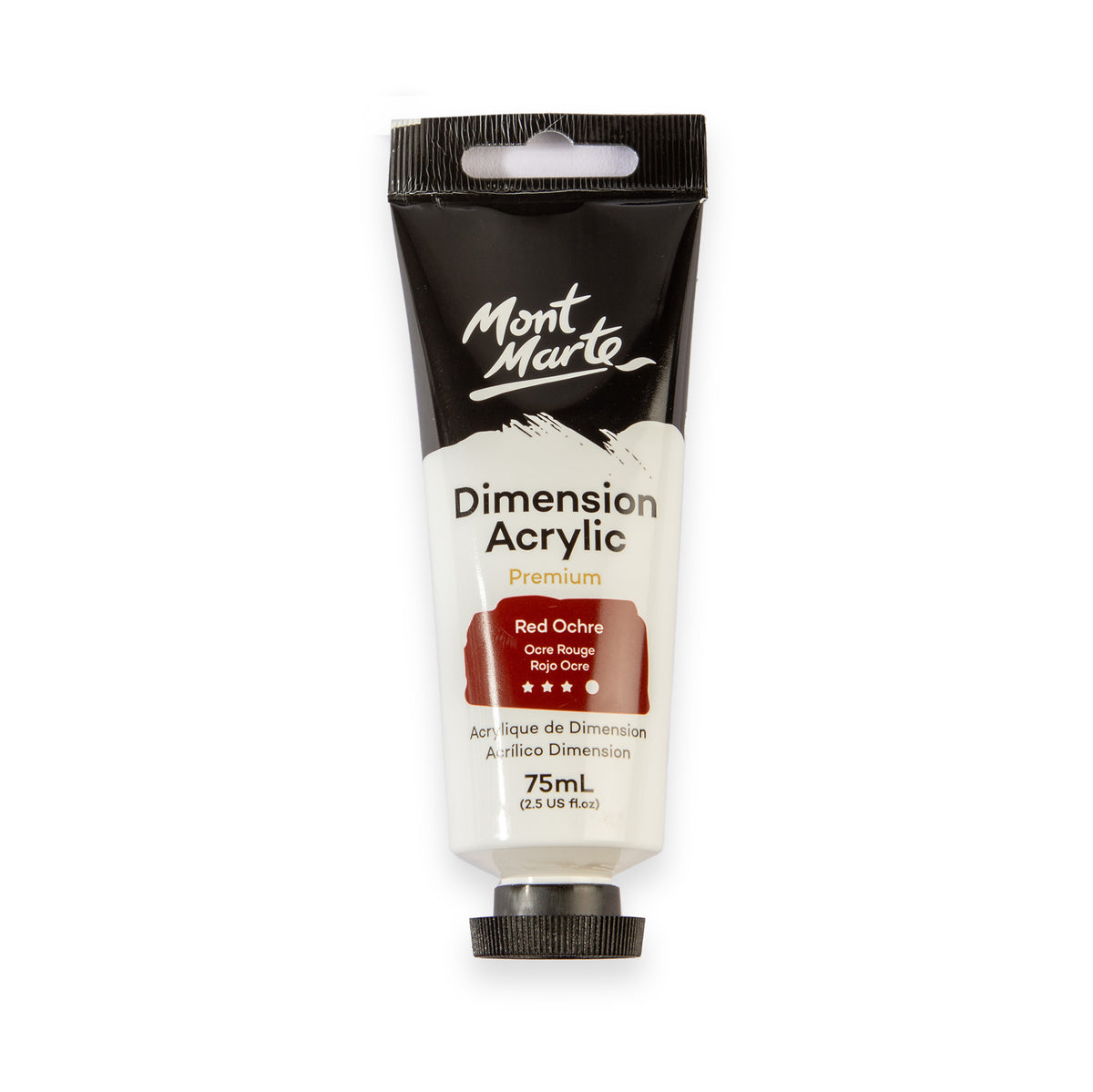 75ml Dimension Acrylic Premium Paint Tube - Red Ochre - Mont Marte
