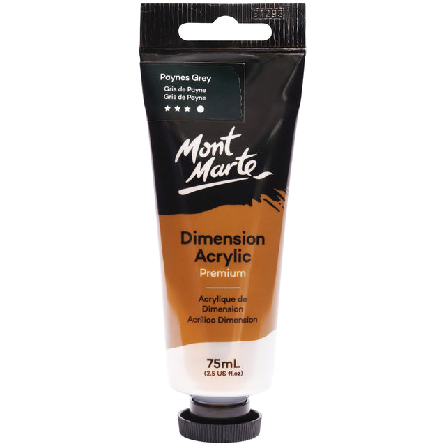 75ml Dimension Acrylic Premium Paint Tube - Paynes Grey - Mont Marte
