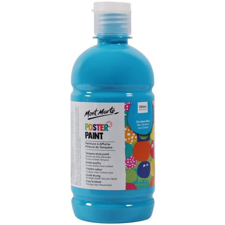 Kids Poster Paint Blue 500ml - Mont Marte