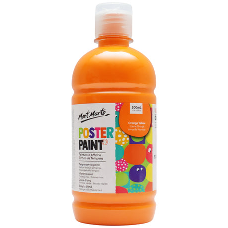 Kids Poster Paint Orange 500ml - Mont Marte
