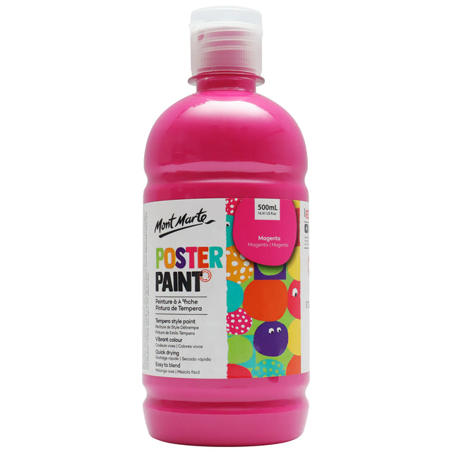 Kids Poster Paint Pink 500ml - Mont Marte