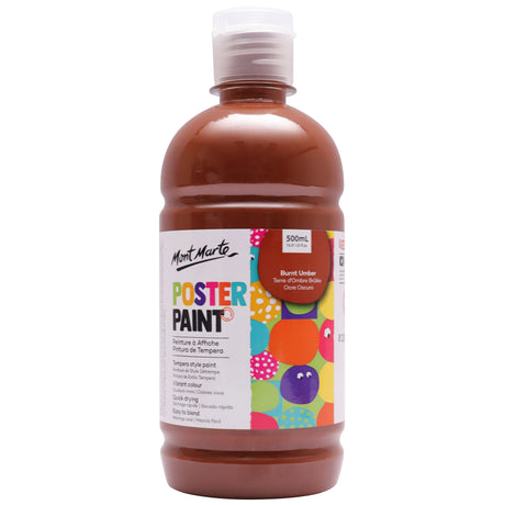Kids Poster Paint Brown 500ml - Mont Marte