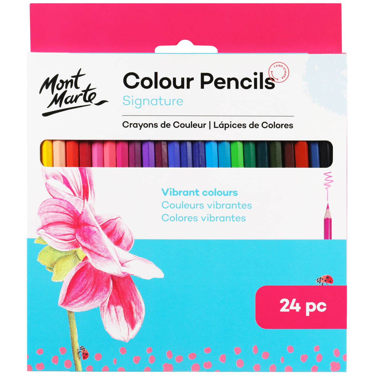 24 Pack Colour Pencils - Assorted - Mont Marte