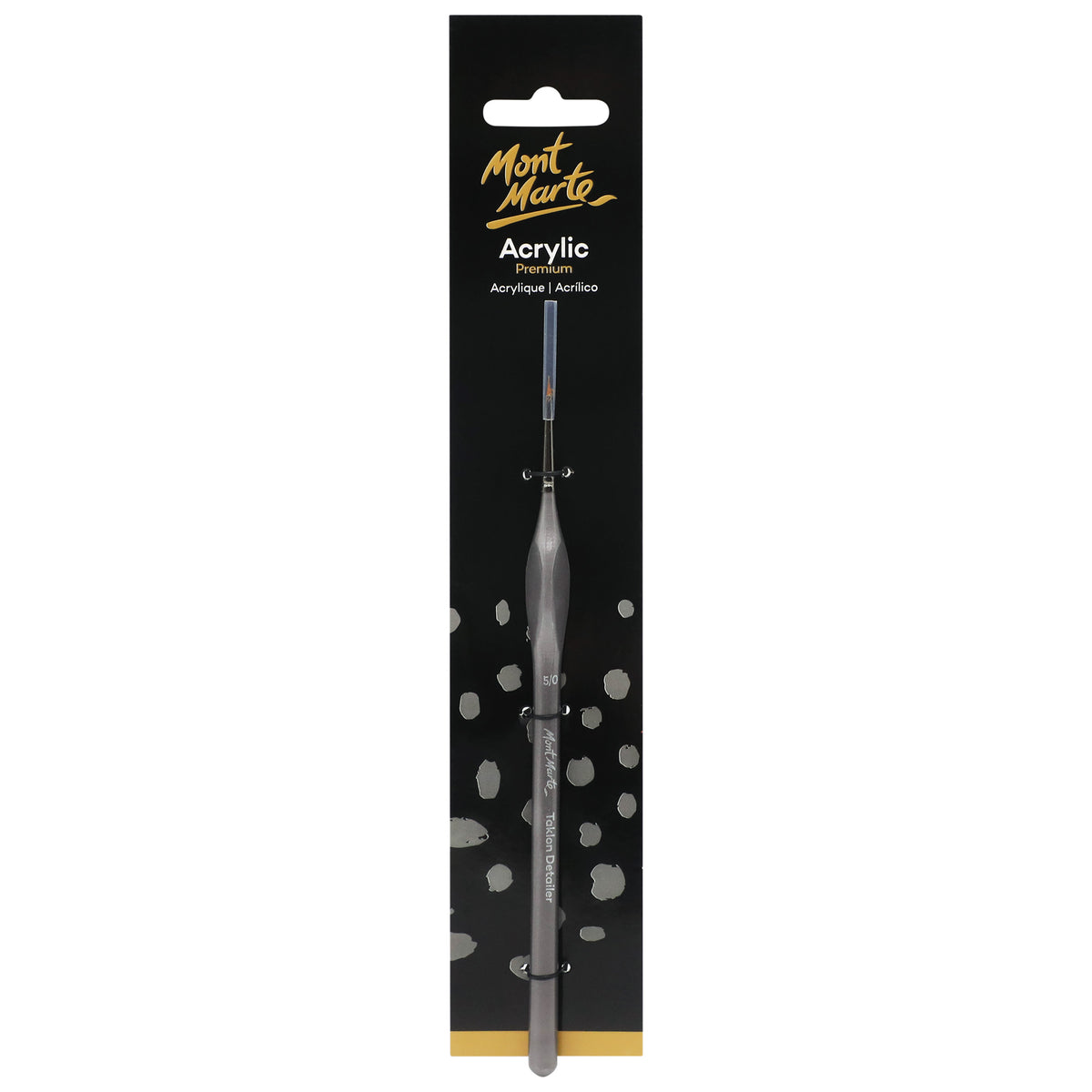 Artist Acrylic Taklon Detailer Brush 5/0 - Mont Marte