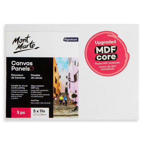 Canvas Panels 12 x 17cm - 3 Pack - Mont Marte