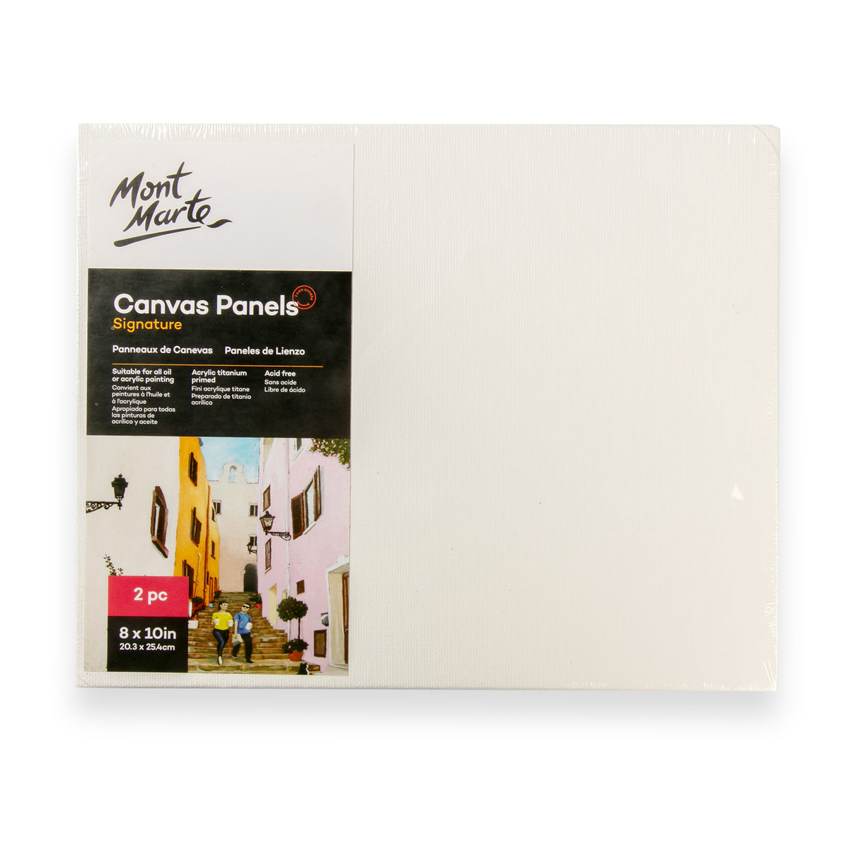 2 Pack Canvas Panels 20.4 x 25.4cm - Signature - Mont Marte