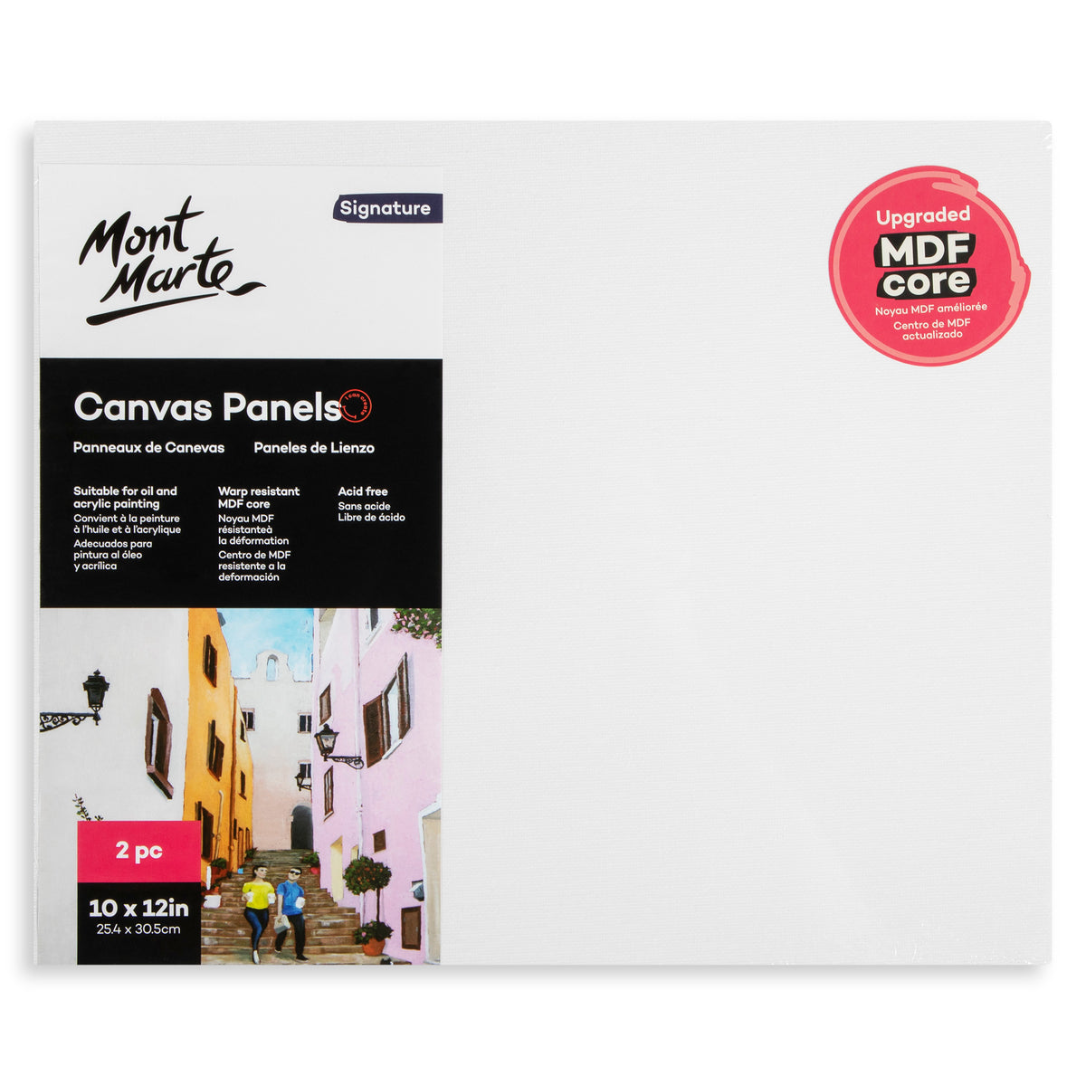 2 Pack Canvas Panels 25.4 x 30.5cm - Signature - Mont Marte