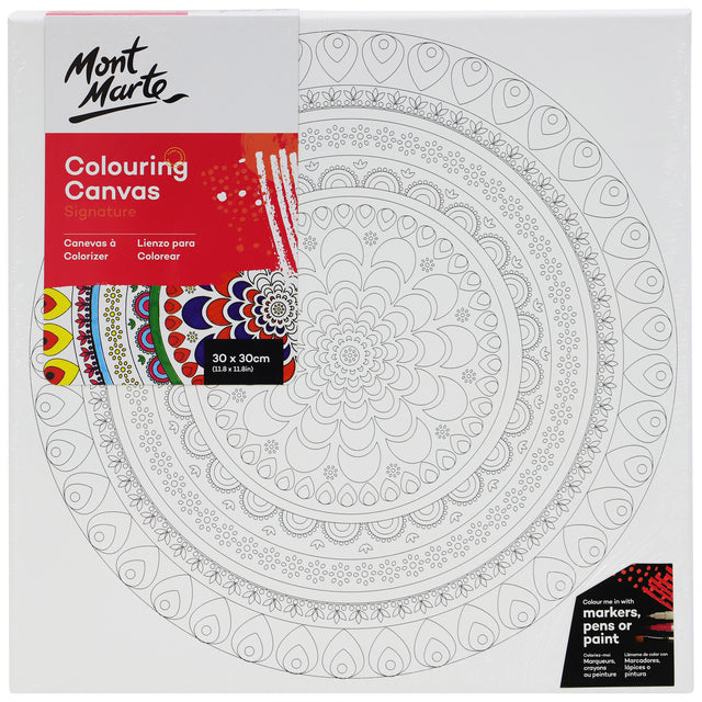DIY Colouring Canvas 30 x 30cm - Mont Marte