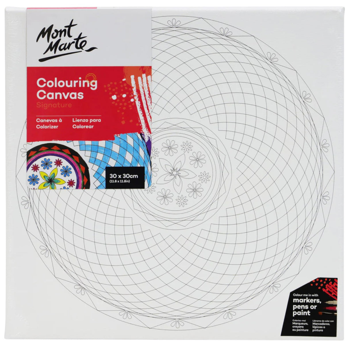 DIY Colouring Canvas 30 x 30cm