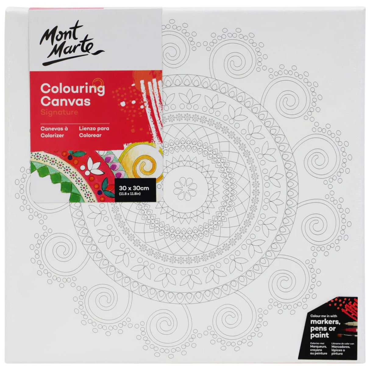 DIY Colouring Canvas 30 x 30cm