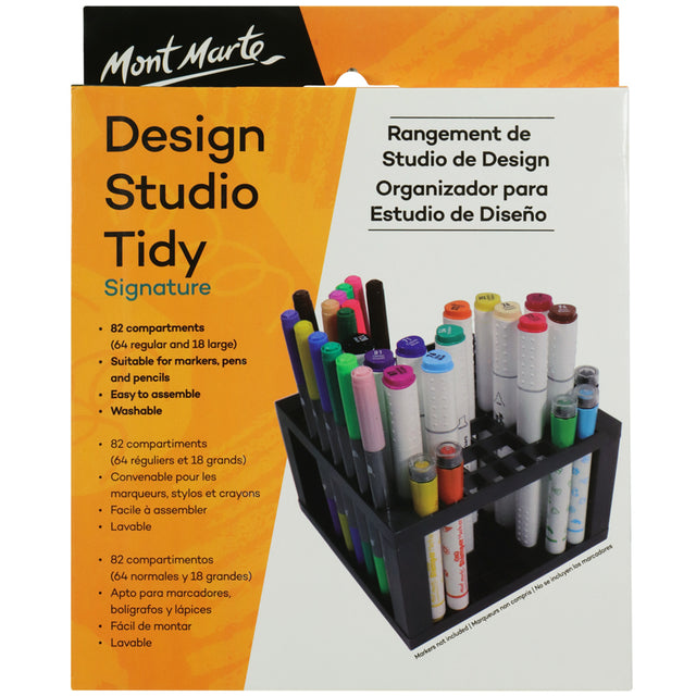 82 Compartment Desk Studio Tidy for Markers, Pens and Pencils - Mont Marte