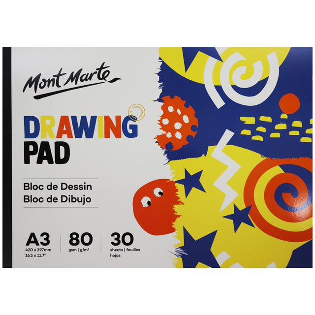 Mont Marte A3 Drawing Pad 80gsm - 30 Sheets - Mont Marte