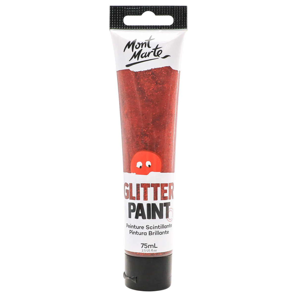 Glitter Paint 75ml - Red - Mont Marte