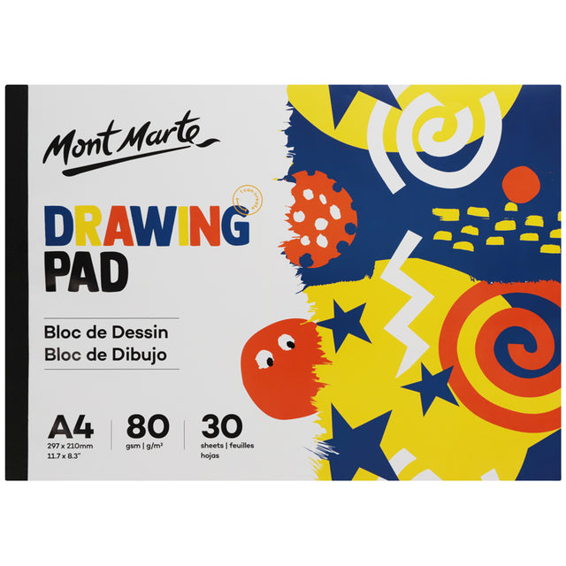 Mont Marte A4 Drawing Pad 80gsm - 30 Sheets - Mont Marte