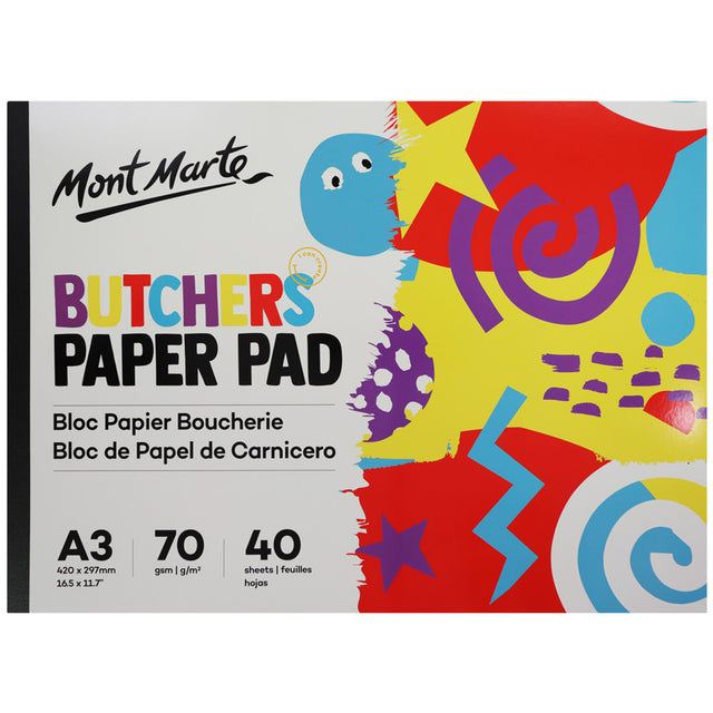 Mont Marte Butchers Paper Pad A3 70gsm - 40 Sheets - Mont Marte