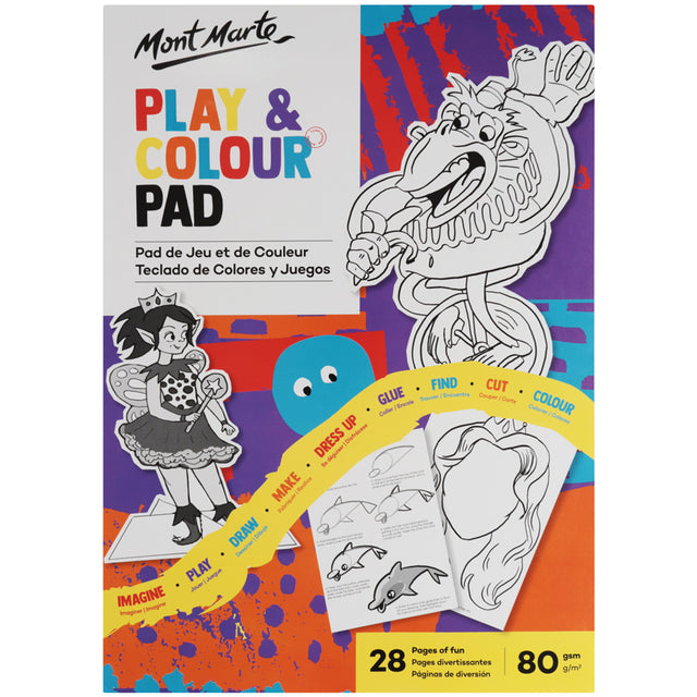 A4 Colour and Play Pad - 28 Sheets - Mont Marte