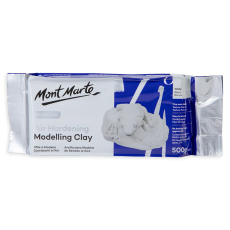 Air Hardening Modelling Clay White 500g - Mont Marte