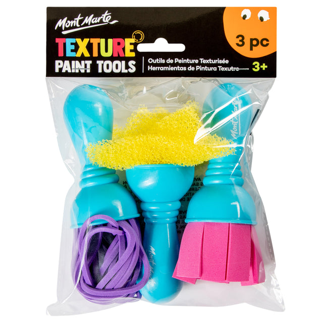 3 Piece Texture Paint Tool Set - Assorted - Mont Marte