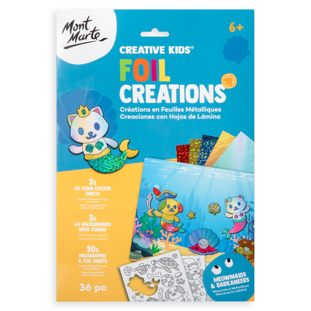 Foil Creations 36 Piece Kit - Meowmaids and Barkaneers - Mont Marte