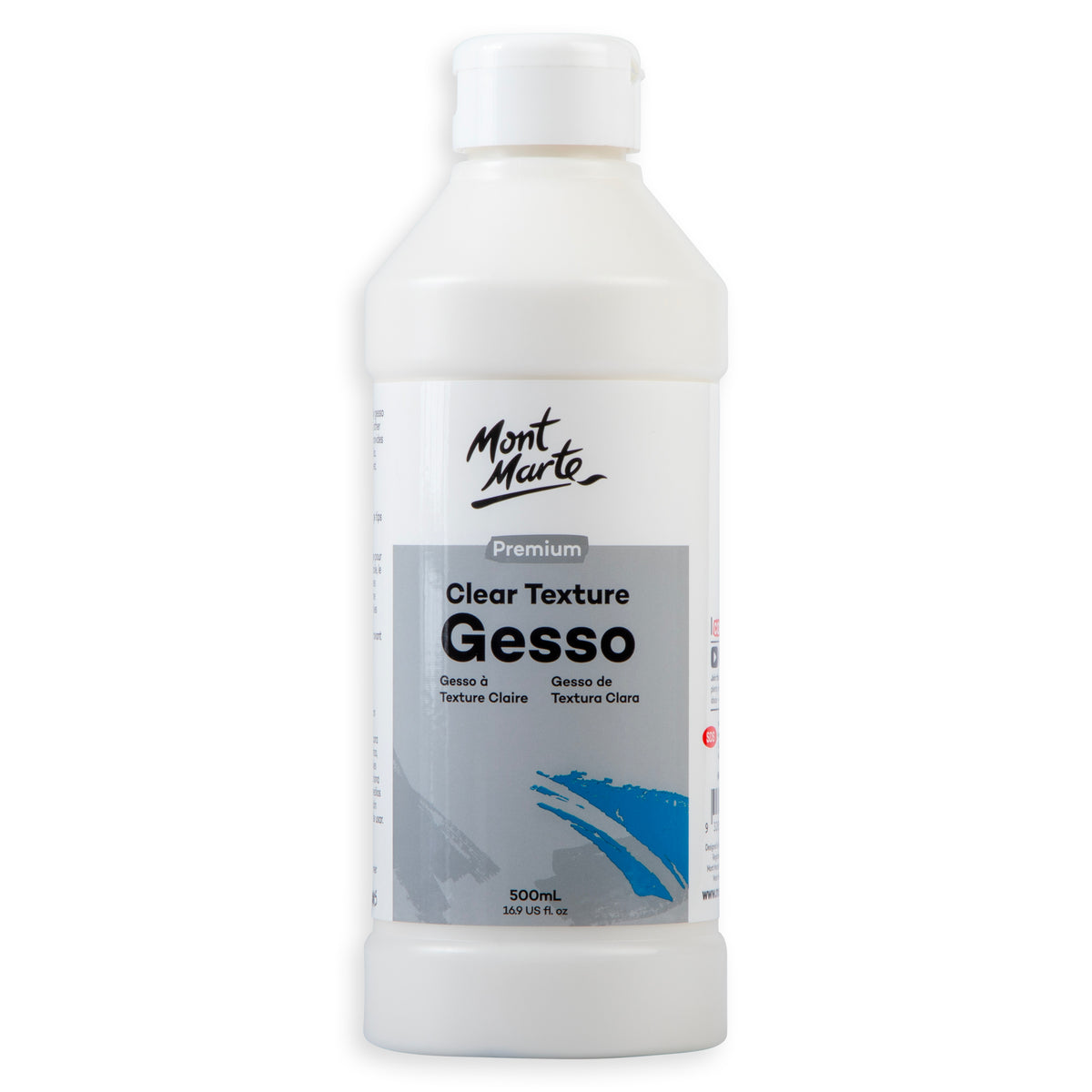 Clear Texture Gesso Premium - 500ml - Mont Marte