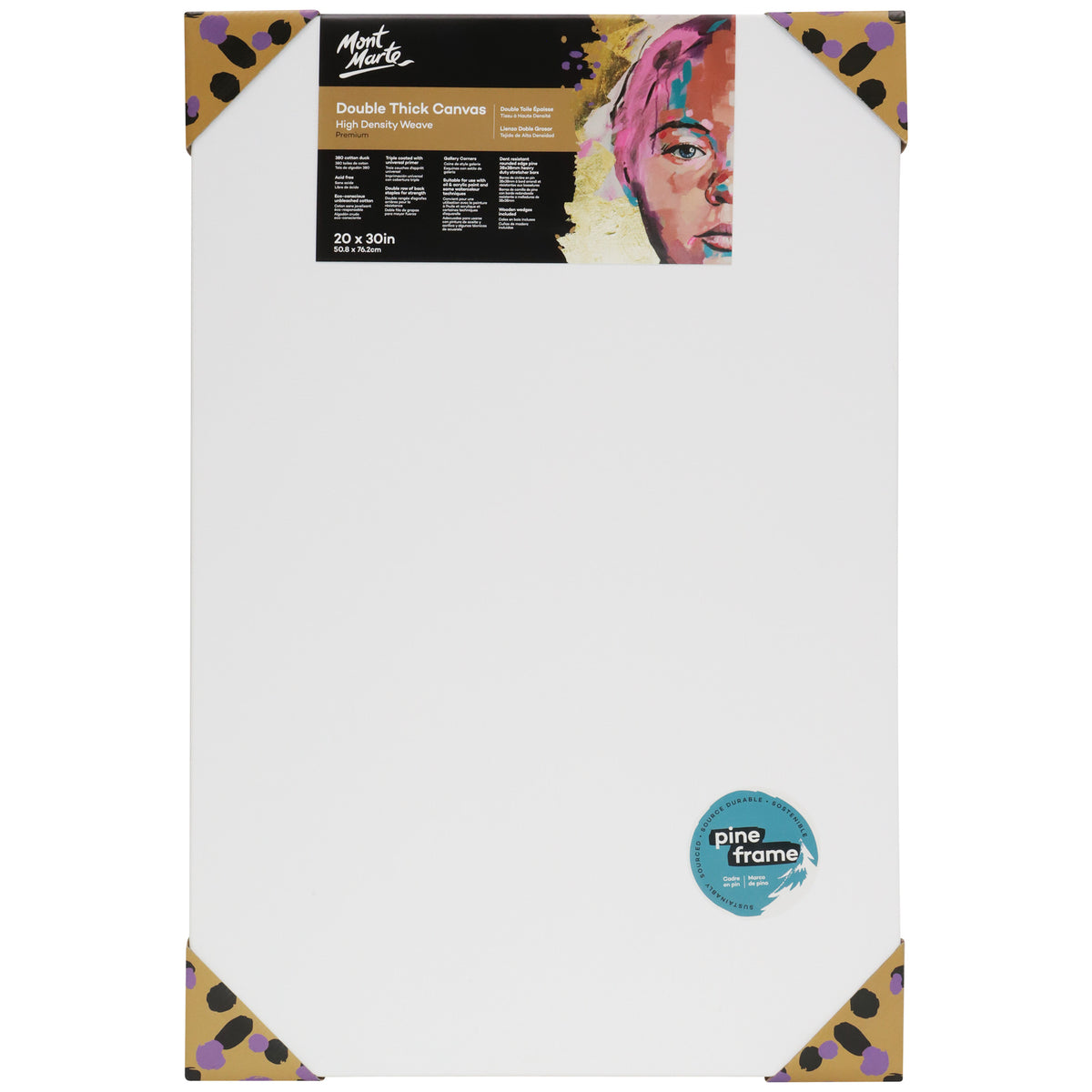 Mont Marte Double Thick Canvas 50.8 x 76.2cm - 38mm Deep Frame - Mont Marte