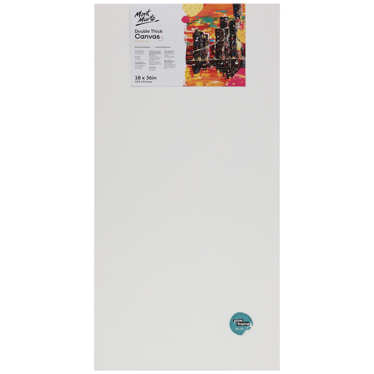 Mont Marte Double Thick Studio Canvas 45.7 x 91.4cm - Mont Marte