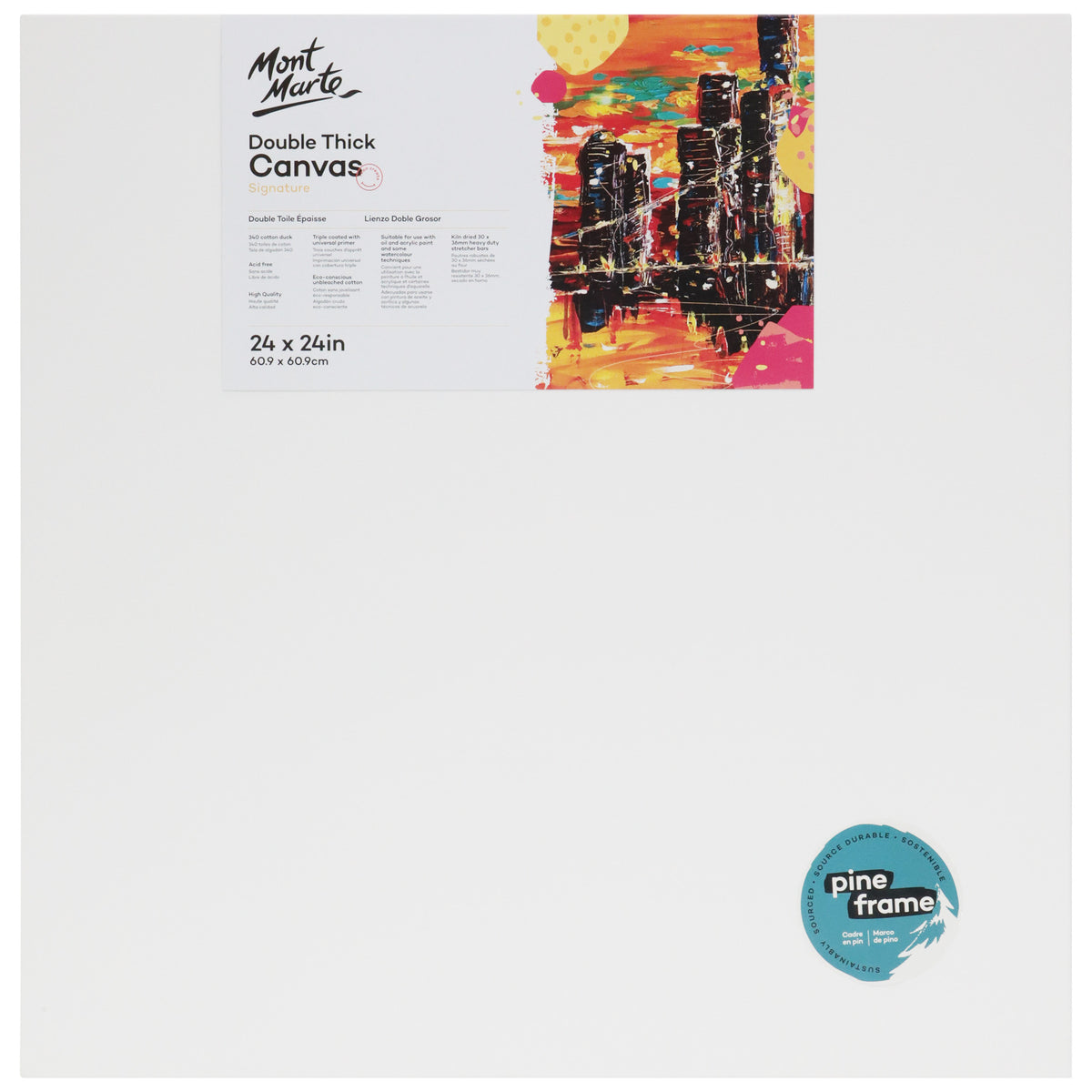 60.9 x 60.9cm Double Thick Studio Canvas - Mont Marte