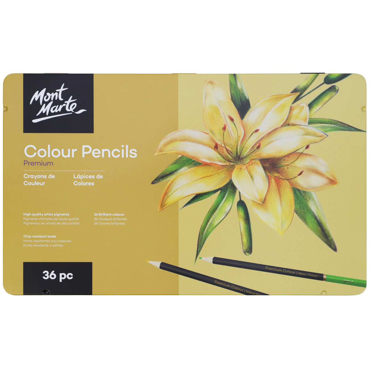 Mont Marte 36 Pack Premium Colour Pencils - Mont Marte