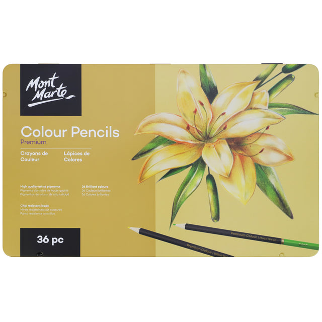 Mont Marte 36 Pack Premium Colour Pencils - Mont Marte