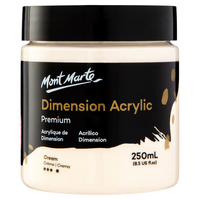 250ml Heavy Body Acrylic Paint - Cream - Mont Marte