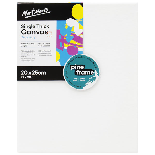 Single Thick Cotton Canvas - 20 x 25cm - Mont Marte